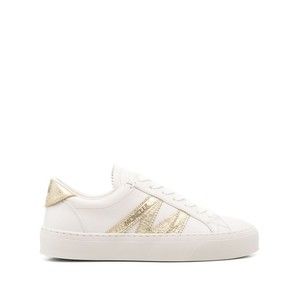 Moncler Ecru Sneakers With Contrasting Branded Heel - NWT